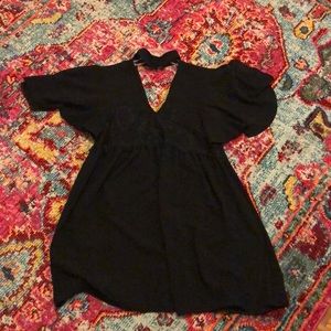 ASOS Black Mini Dress with Keyhole Neck